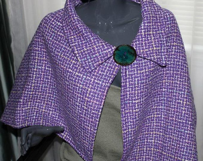 100 % Wool Purple Capelet