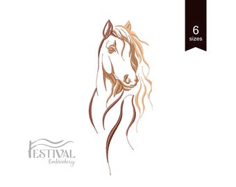 Fairy Horse #2 Machine embroidery Designs. A beautiful horse for home decor or clothing. Animal embroidery quick stitch. 6 sizes
