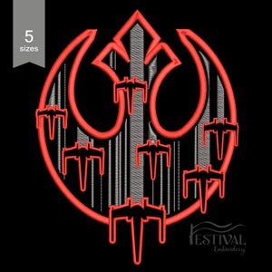Rebel Alliance Embroidery - Star Wars Fleet Logo Design. Instant download - 5 Sizes