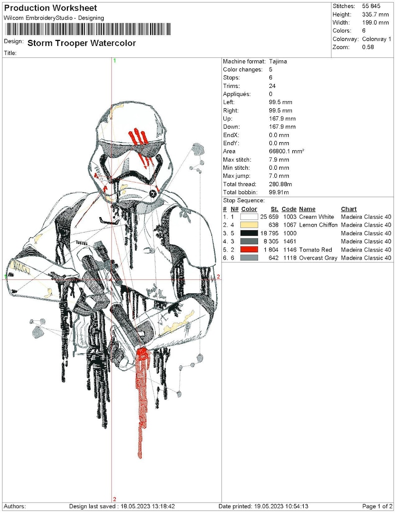 Storm Trooper Star Wars Machine Embroidery Designs. Trendy Embroidery ...