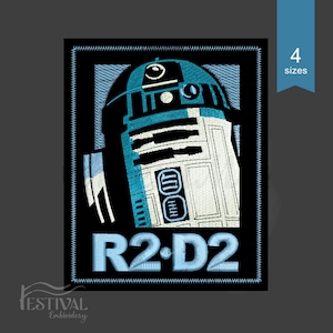 R2D2 Chevron Applikation. Star Wars Stickdatei. 4 Größen. Sofortiger Download