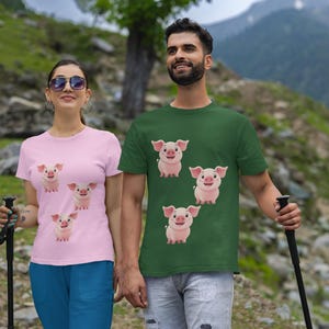 Happy Cartoon Pig T-Shirt –  Fun, cute and simple design, perfect present and gift for country, farm, pig, animal or pet lovers!