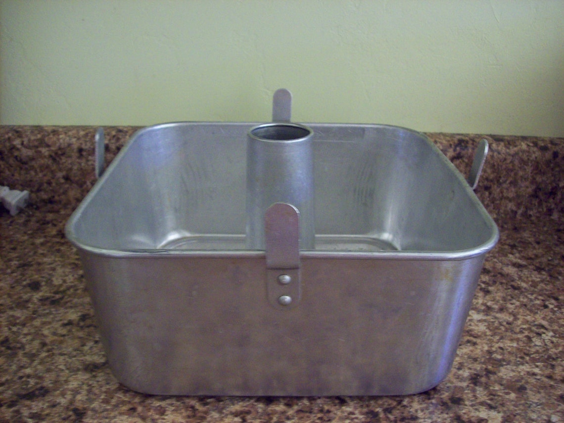Vintage Square Worthmore Angel Food Cake Pan Made USA Etsy