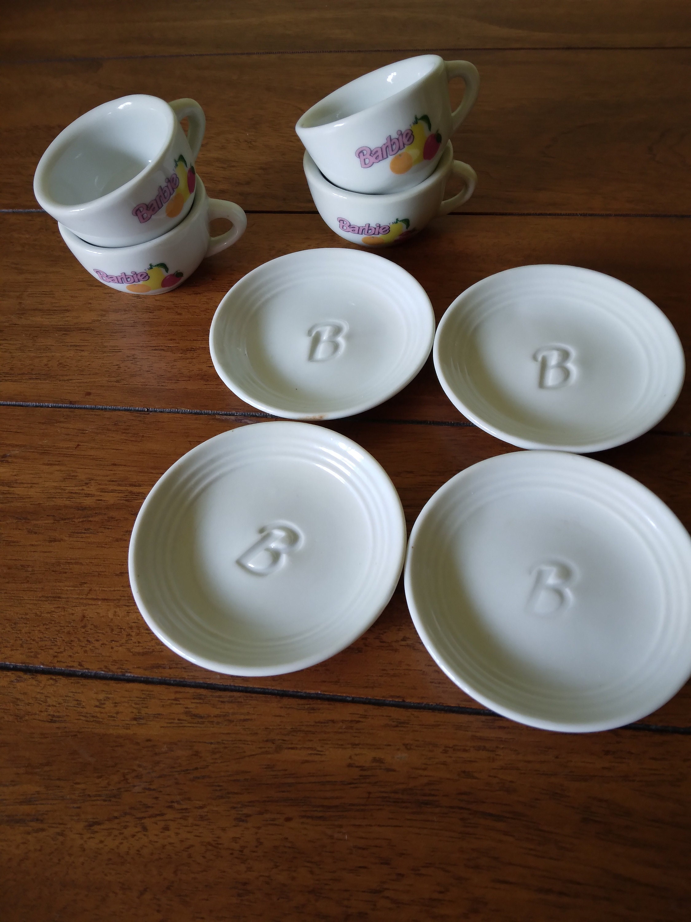 Barbie doll plates and cups new arrivals