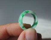 Natural Genuine A Jadeite Jade Floral Sun Green Ring