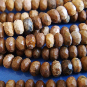 17. Picture Jasper 3x5mm Faceted Rondelle Shape 16 Inches Strand 131 Pcs Stones Beads image 3