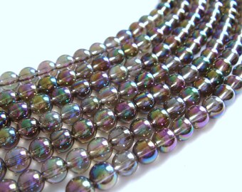 2. Rainbow Crystal 6mm Round Bead 16 Inches Strand 100pcs Stone Bead