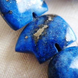 11. Afghanistan Lapis 10x14mm Bear Shape 2pcs Stone Bead