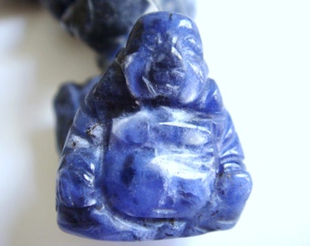 8. Sodalite 19x22mm Buddha Shape 1 Pcs Stone Bead