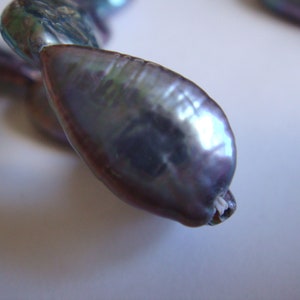 P5. Fresh Water Pearl 10x16mm Peacock Pear Shape 16" Inches
