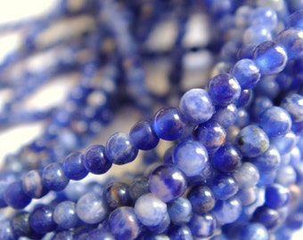 16. Sodalite 2mm Round Bead 16 Inches Strand 196pcs Stone Bead