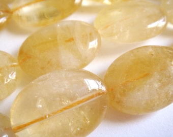 24. Citrine 10x14mm  / 13x18mm Oval Shape 16 Inches Stone Bead (M)