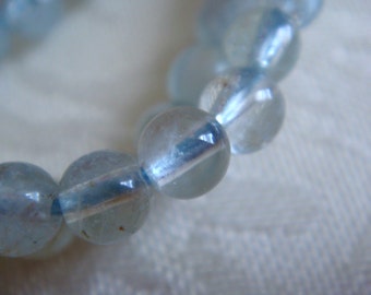 15. Aquamarine 4mm Round Bead 16 Inches Strand 98pcs Stones Beads