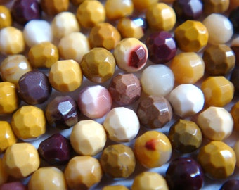 20. Mookaite 3mm Faceted Round 16 Inches Strand 125pcs Stones Beads