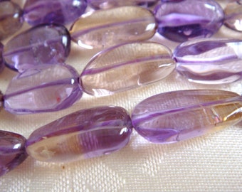 5. Ametrine 10x16mm Smooth Nugget Shape 16 Inches Strand Stones Beads