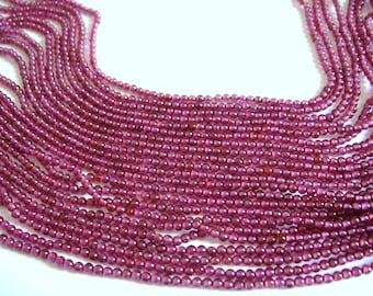 34. Garnet 2mm or 4mm Round Bead 16 Inches Strand Stone Bead