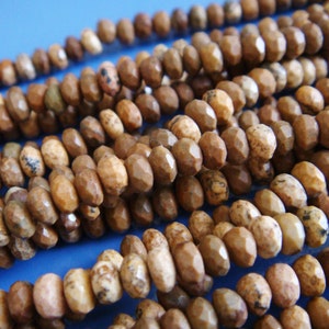 17. Picture Jasper 3x5mm Faceted Rondelle Shape 16 Inches Strand 131 Pcs Stones Beads image 4