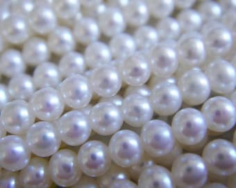 P3. Fresh Water Pearl AAA Quality 2.5mm-3mm White Seed Round Potato Shape 16" Inches