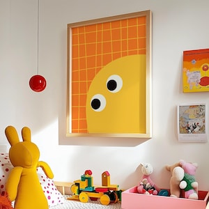 Cute Monster Printable Poster – Bright Bold Kids Wall Art | Fun Nursery or Playroom Decor | Instant Download JPG + PDF