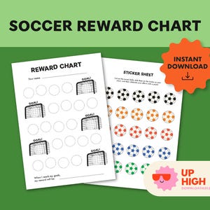 Soccer Reward Chart for Kids: Goal Tracker, Cut-Out Balls (Digital Download)