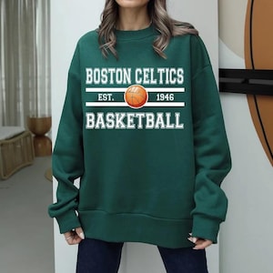 Paquete SVG de baloncesto de Boston / Logotipo deportivo vintage / Baloncesto retro celta PNG / Descarga digital