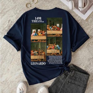 The Last Supper PNG | Da Vinci Art T-Shirt Design | Vintage Religious Art Shirt | Sublimation Christian Apparel | Digital Download