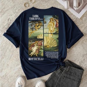 Venus födelse PNG | Botticelli-konst T-shirtdesign | Renässansestetisk T-shirt | Grekisk mytologi-T-shirt | Digital nedladdning