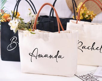 Personalized Tote Bags,Bridesmaid Tote Bags,Custom Beach Bag,Bridal Party Favor,Bridesamaid Gift bag,Maid of Honor Tote,Wedding Tote Bag
