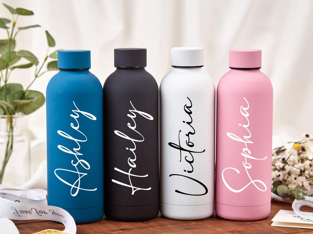 Personalized Stainless Steel Water Bottle Custom Cup With Lid Metal ...