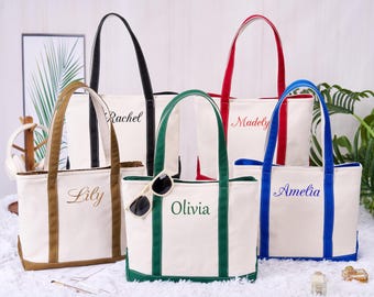Benutzerdefinierte Einkaufstasche, personalisierte Einkaufstasche, Name Einkaufstasche, Brautjungfer Geschenktasche, bestickt mit Initialen benutzerdefinierte Tasche, personalisiertes Geschenk für sie