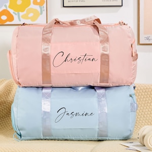 Monogrammed Duffel Bag, Gym bag Luggage, Personalized Overnight Bag, Weekender Bag, Monogram Overnight Bag, Travel Bag, Kids Duffel Bag