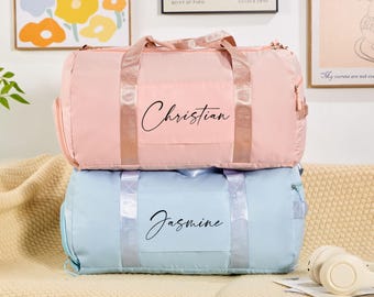 Monogrammed Duffel Bag, Gym bag Luggage, Personalized Overnight Bag, Weekender Bag, Monogram Overnight Bag, Travel Bag, Kids Duffel Bag