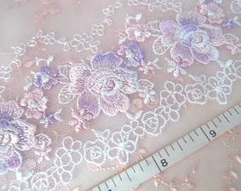 Wedding lace, Lolita lace, Lace trim, Embroiderd lace, Tulle lace, Lingerie lace, Gray lace, 2 yards GY033