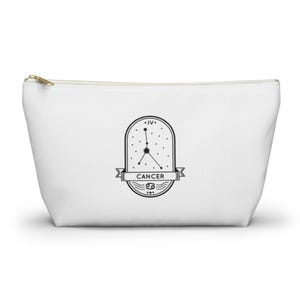 Sacchetto per accessori zodiacali cancro personalizzato, borsa per il trucco, regalo di astrologia, organizer da viaggio, borsa personalizzata