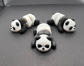 Articulated Panda Keychain | 3D Printed Flexible Charm, Desk Accessory