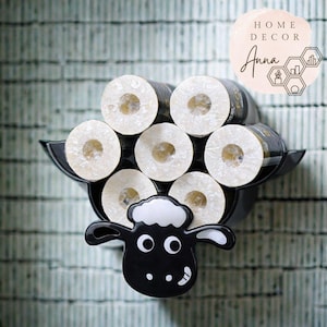Shaun the toilet sheep Wall Toilet paper holder sheep funny design suitable for all toilet roll diameters gift bathroom decor funny home