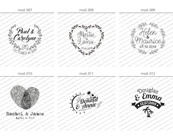 Custom digital wedding stamp