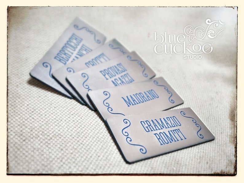 look like metal 30 plastic tags laser cut and engraved