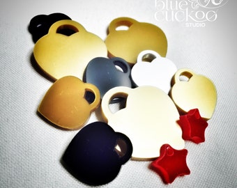 STOCK - 13 plexi charms, mixed colors and shapes