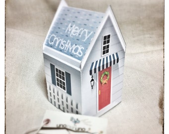 Xmas paper house - little box