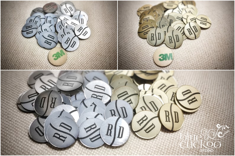 look like metal 30 plastic tags laser cut and engraved