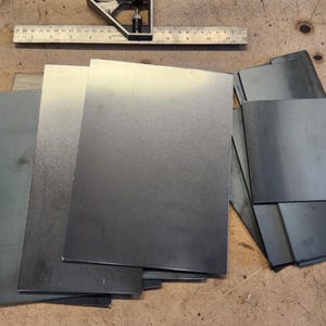 Ritagli di lamiera di acciaio dolce pulita da 2 mm - Taglio a ghigliottina spesso - Ideale per saldatura, fabbricazione, riparazioni e artigianato
