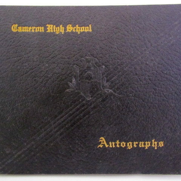 Cameron High School 1938 Cameron Oklahoma Autograph Book High School Memories