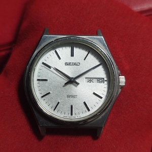 Vintage Rare Seiko Spirit Day Date MOP Snowflake White Dial 35MM 7N43 7180 AUG 1996 JDM