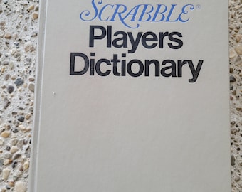 Livre vintage Dictionnaire officiel des joueurs de scrabble vendu en l'état