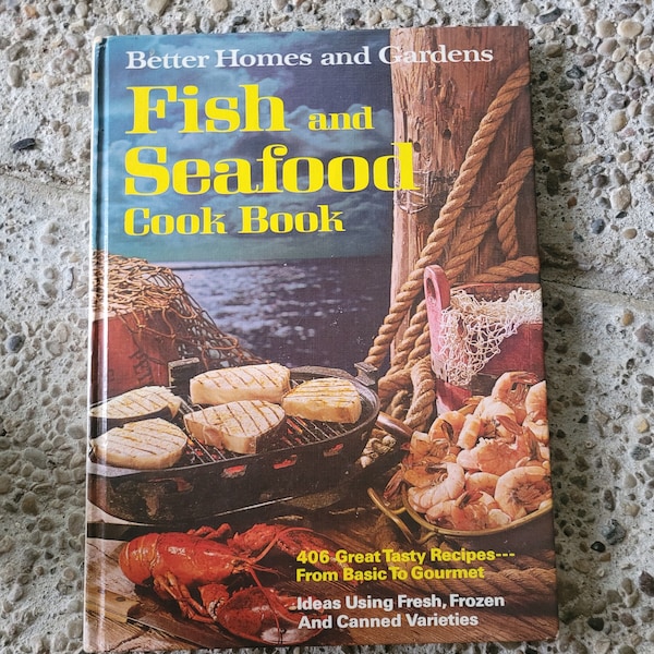 Libro di ricette vintage Case e giardini migliori. Libro di ricette di pesce e frutti di mare