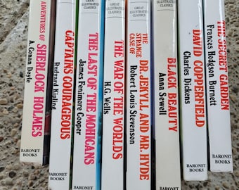 Vintage Great Illustrated Classics Eight Titles