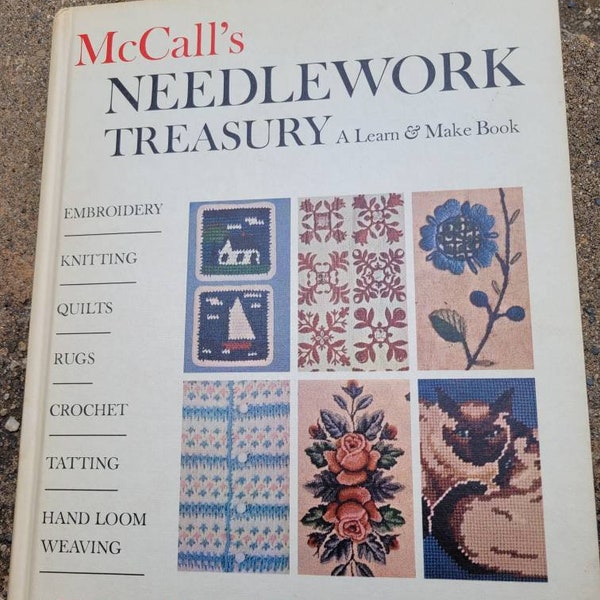 Vintage Book McCall's Needlework Treasury A Learn and Make Book Needlework Stitches and Techniques
