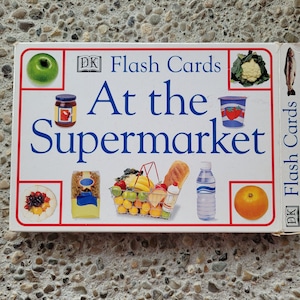 Im Supermarkt Vorschule Karteikarten mit Essen