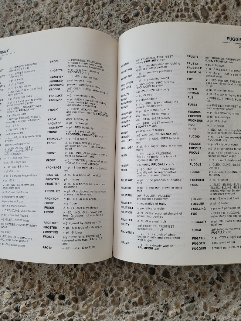 Vintage-Buch Das offizielle Scrabble Players-Wörterbuch, wie es besehen verkauft wird Bild 6